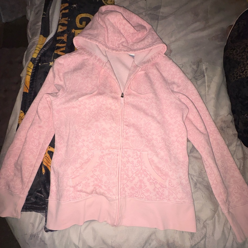 Light Pink Zip Hoodie Jacket - Jackets & Coats